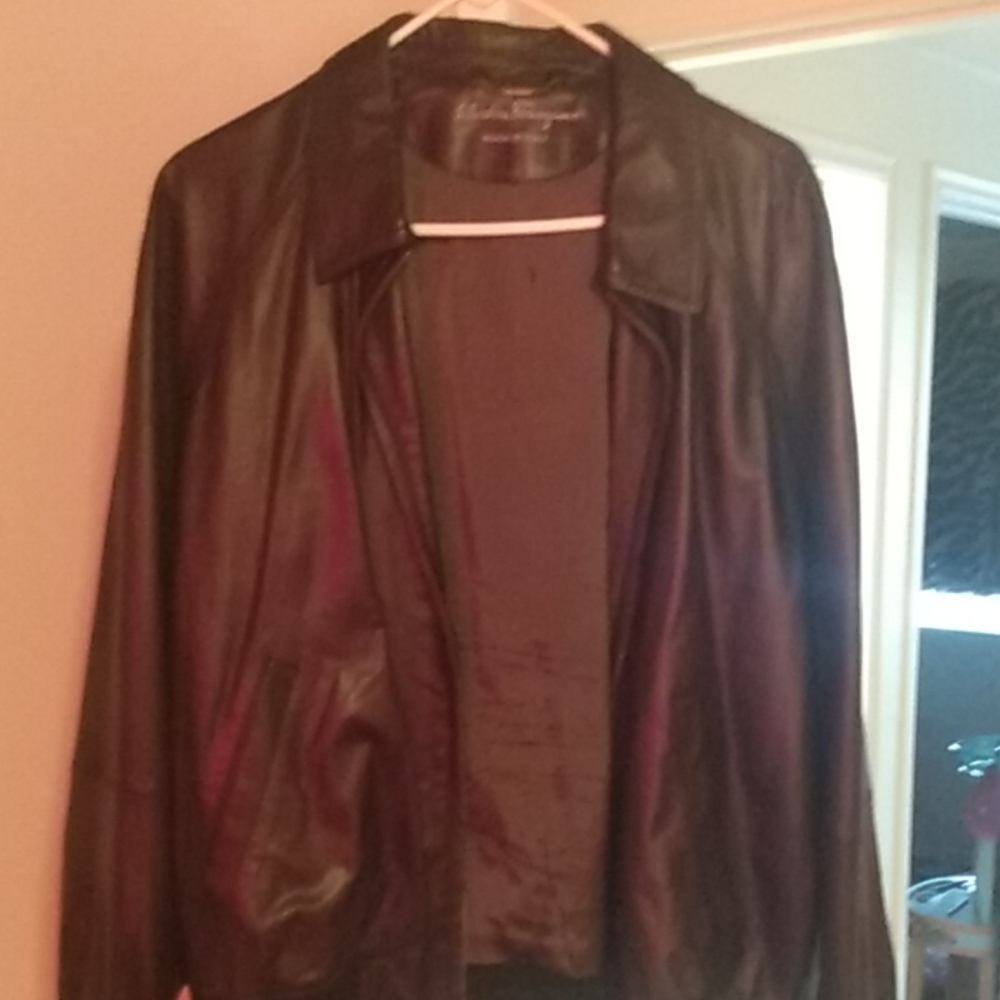 Ferragamo leather jacket
